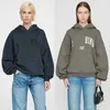 Abanines ny nischdesigner sweatshirt pullover casual modebrev vintage tryck rund hals bomullstrend lösa mångsidiga hoodies sweate j3lx#