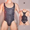 Bras Sets Men Sexy Bodysuit Pu Leather Wet Look A-Shirt Gay Jockstrap Jumpsuit Lingerie Club Romper Leotard Singlet Erotic