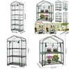 Garden Greenhouses PVC transparent vattentät växt er mini växthusplast utomhusväxter växer husförsörjning 230601 droppe lever Dhphh