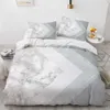 Conjuntos de cama Branco Ouro Padrão de Mármore Conjunto de Cama Moderno 3D Conjuntos de Capa de Edredão Consolador Roupa de Cama Gêmea Rainha Rei Único Tamanho Moda Luxo