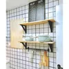 Decorative Plates Customized Instagram Wall Shelf Nordic Kitchen Solid Wood Partition Living Room Hanging Bookshelf Bathroom Balcony