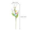 Decorative Flowers 4 Pcs Easter Egg Cuttings Eggs Garland Branches Household Stem Artificial Foam Fruit Bouquet Tree