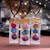 Pendant Necklaces YEEVAA 1pc Natural Crystal Necklace Colorful Column Gold Edged Original Stone