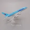 16cm Alloy Metal Korean Air Airbus A380 Airways Boeing B747 Airlines Airplane Model Diecast Plane Aircraft 240118