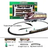 Electric Railway Train Tracks Locomotive Engine Locomotive Child Educational Model Toys Whistle Car Trains Railroad Gift 240131