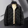 Jaquetas masculinas quentes engrossar impermeável 2024 outono jaqueta de inverno homens lambswool jogging casaco casual moda solta cinza parka