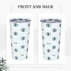 Tumblers de aço inoxidável tumbler mau olhos canecas de carro com canudos mágico travelist frio e garrafa de água à prova de vazamento grande caneca de café