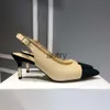 Kanallar Ayakkabı Tasarımcısı Tek Ayakkabı Kadın Yüksek Topuklular 2024 Yeni İki Renkli Moda Klasik Renk Eşleşen Yüksek Topuklu Bao Head Channel Elbise Ayakkabıları