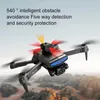 Drones Drone Profissional 4K HD Dubbele camera LED-licht 540 Obstakel vermijden Luchtfotografie Optische stroom Zweven Speelgoedgeschenken YQ240217