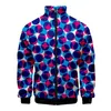 Men's Jackets Style 3d Printed Colorful Dots Jacket Men Women Fashion Street Oversized Long Sleeves Coat Tops Zipper Clothes