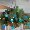 Decoración de fiesta Bolas de árbol de Navidad 36PCS Forma especial Galvanizado Pintado Inastillable Juego de bolas colgantes Adornos de 2,4 pulgadas