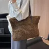 Sacs à bandoulière nouveau luxe paille tissé fourre-tout été décontracté grande capacité et sacs mode Beac femmes Soulder Style Simple SoppingH24217