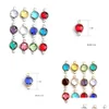 Charms Nouvelle mode Petit pendentif en verre de cristal Charme pour bracelet Boucle d'oreille Collier 12 Colorf Birthstone DIY Fabrication de bijoux Dhgarden Dhhqw