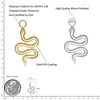 Charms Right Grand ASTM F136 Colgante de titanio con forma de serpiente para lóbulo de la oreja, aro pequeño, pendiente colgante, fabricación de joyas, manualidades