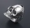 Cool Skull Ring Heren roestvrijstalen vingerringen Punk Rock Biker nooit vervagen Sieraden Cadeau voor hem Feestaccessoires 8648815002