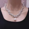 Hanger Kettingen Vintage Verklaring Dubbele Ketting Choker Neckalce Voor Vrouwen Goud Zilver Kleur Mode Barokke Parelsnoer Punk Sieraden