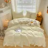 Bedding sets Lace Bed Skirt Luxury Princess Girl Bedspread Queen King Size Spring Fitted Sheets Bed Mattress Cover Retro Bedding with Skirt