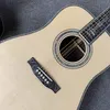 Chitarra acustica da 41 pollici Tutto in legno massello Intarsio in abalone reale Tastiera in palissandro Serie in edizione limitata Personalizzazione supporto Freeshipping