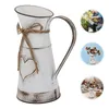 Vases Vaste Metle Metal Flower Pot Outdoor Christmas Decorations Arrangement Arrosage peut vase Fon Iron