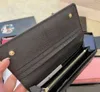 2024 Designer läder plånbok stilfulla män som vikar lång blixtlås triangel plånböcker handväska korthållare anteckningar pengar plånböcker med låda vägg plånbok