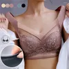 Sutiãs sexy sem costura renda roupa interior sutiã para mulheres push up top feminino plus size bralette grande sutiã sem underwire