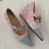 Kleidschuhe Damen Kostüm Tweed Pailletten Patchwork Slip-on Mary Jane Pumps Keil spitze Zehen süße Fliege koreanischer Stil mit Absatz 33