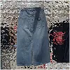 Abiti casual di base Abito da donna di lusso Esigner Gonna di jeans con spacco estivo Stile dolce Mini moda per donna Abbigliamento di consegna drop W Dhpkv