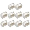 Plates 10 Pcs Cake Box Toast Wrapping Boxes Handheld Baking Paper Carton Container White Card Dessert Sandwiches