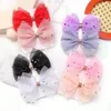 Hair Accessories 2pcs Kids Double-layer Mesh Bow Hairpin Side Clip For Women Girls Fashion Korea Sweet Student Star