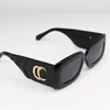 Principais óculos de sol de luxo de verão 0811 Rectangular cinza preto Mulheres óculos de sol mensagens de óculos seniores para mulheres óculos de metal vintage Metal Sun Glasses