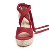 Sandali estivi sexy peep toe incrociati moda donna zeppe con plateau scarpe da ballo con tacchi alti