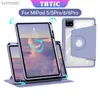 Tablet PC Cases Bags TBTIC 360 Rotation Transparent Acrylic Case For Tablet 6 6Pro 5 5Pro With Pencil Holder SlotL240217