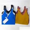 Yoga Outfit Ll Align Tank Top u Bra Women Summer y t Shirt Solid Crop Tops Sleeveless Fashion Vest 17 Colors Drop Delivery Sports Outd Otucl