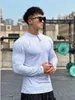 2023 Men's Sports Tshirt Breattable Long Sleeve Running Training Clothing Basketball Round Neck Zipper Tshirt Outdoor Tops 240124