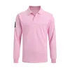 Hommes de haute qualité RL grand poney coloré 100% coton loisirs mode haut à revers t-shirts hommes à manches longues élégant classique cheval polo de luxe concepteur vêtements de golf 9920