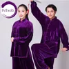 Vêtements ethniques unisexe velours style chinois automne hiver épaississement Tai Chi uniforme costumes de performance homme femme