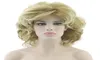 Sarışın dalgalı kısa peruklar cosplay peruk sentetik ısı direnci saç ombre perukları kadınlar için5101992