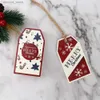 Etiketter Taggar 40st Mix Paper Tags Christmas Gift Bags Boxar Packaging Hang Tag Xmas gott nytt år party Supplies Navidad Natal 2023 Decor Q240217