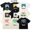 Rh Designers Mens Rhude Haft Toszczenia na letnie męskie wierzchołki Letter Polos Shirt Womens Tshirts Ubranie Krótkie rękawy duże plus 3v0r