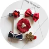 ヘアアクセサリーdhl 200set 5pc/set ears bow crown pin girlかわいいクリップセットブティック