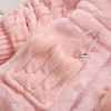 Kurtki dla dzieci odzież ciepła kurtka 2024 Zima dzieci lampart faux furt kołnierz płaszcz bawełniany bawełniana bawełniana bluzy odzieży wierzchniej