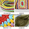 Bolsas de hombro Bolsa de crochet bohemia para mujer Paisley Paja Crossbody Hecho a mano Tejido Verano Playa Pequeño Tote Bali Monederos 2022 SacH24217