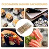 Conjuntos de louça 3 pcs El Restaurante Placa Bandeja Sushi Decoração Bambu Cerca Flowerpot Sashimi Fundo Silk Ice Fornecimento para Pano de Fundo
