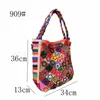 Taille Taschen TEELYNN Vintage Gypsy Hippie Floral Mehrfarbige Tasche Frauen Luxus Echtes Leder Übergroße Große Kapazität Tote Handtasche