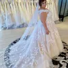 Plus size branco vestidos de casamento marfim vestidos de noiva formal uma linha com decote em v sem mangas 3d apliques florais tule personalizado zíper rendas até novo