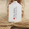 Etiketten Tags 5*3cm vintage papier cadeau hang tag kraft/wit DIY producten opmerking hang tag 100 stuks per lot aangepaste kosten extra Q240217