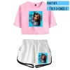 Sommer Damen Sets Kimberly Loaiza Kurzarm Crop Top + Shorts Trainingsanzüge Frauen Trainingsanzüge Zweiteilige Outfits Streetwear