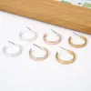 Boucles d'oreilles pendantes en forme de C, cercle ouvert, Simple, tendance coréenne, bijoux féminins, mode circulaire géométrique exagérée, 2024