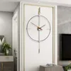 Relógios de parede grande relógio decoração de casa circular mudo design moderno sala de estar decoração relógio preto reloj de pared