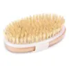 Spazzole da bagno Spugne Scrubber Stock Spazzola da bagno Morbida setola naturale The Spa Pelle secca senza manico Doccia in legno Esfoliante Corpo Ot5J8